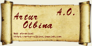 Artur Olbina vizit kartica